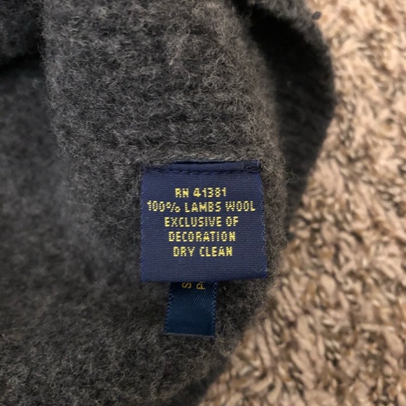 Men’s Grey Wool Ralph Lauren Pullover 1/4 Zip! - Picture 3 of 5